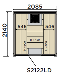 Harvia Solide | Innensauna Fichtenholz Bausatz |  S2119LD / S2122LD / S2125LD