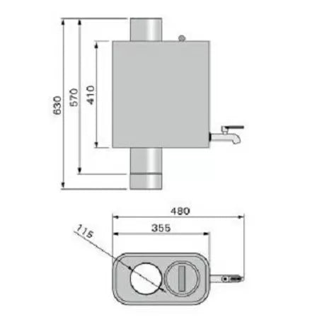 Harvia WP220ST | Warmwatertank watertank ketel schoorsteen model | WP220ST