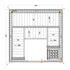 Harvia Variant View L | Innensauna Fichtenholz Bausatz | 206 x 203 x 202 cm (B/T/H) | S2020SV