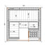 Harvia Variant Uitzicht Sauna S | Binnensauna sparrenhout kit | 164 x 161 x 202 cm (B/D/H) | S1616SV