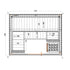 Harvia Variant View M | Innensauna Fichtenholz Bausatz | 206 x 161 x 202 cm (B/T/H) | S1620SV