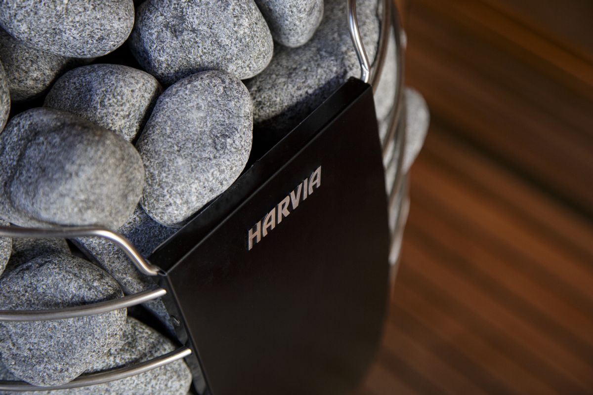 Harvia Spirit E | Elektro Saunaofen Set mit Harvia CX110 Bedienfeld + Saunasteine | 6 kW / 9 kW