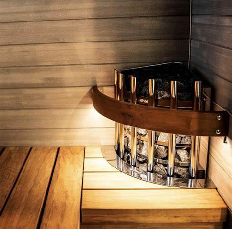 Safetyrailing Holz LED beleuchtet| Harvia GLOW Corner Elektroofen | HTRC3L