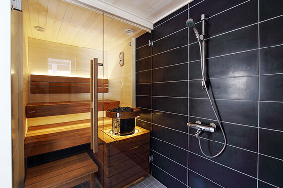 Harvia inbouwframe met LED | RVS bekleding voor Harvia GLOW / CILINDRO | HPC2L